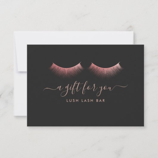 Roze Gouden Wimpers | Cadeaubon (Voorkant)