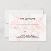 Roze Gouden Wimpers | Cadeaubon (Achterkant)