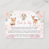 Roze gouden winter meisje boek voor baby Enclosure Informatiekaartje (Voorkant)
