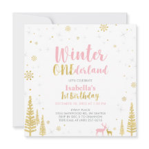 Roze & Gouden Winter Onederland 1e Verjaardag