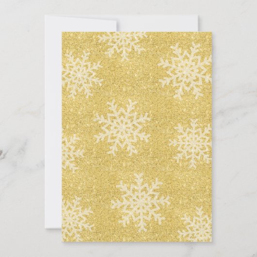 Roze Gouden Winter ONEderland 1e Verjaardag Kaart (Achterkant)