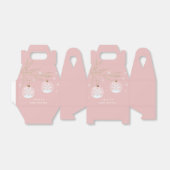 Roze Gouden Winter Sneeuwvlok Baby shower Bedankdoosjes (Uitgevouwen)