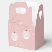 Roze Gouden Winter Sneeuwvlok Baby shower Bedankdoosjes (Geopend)