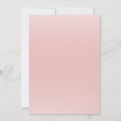 Roze Gouden Winter Sneeuwvlok Baby shower Invitati Kaart (Achterkant)