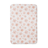 Roze Gouden Wintervlokken op Wit Badmat (Voorkant Verticaal)