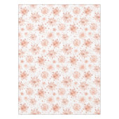 Roze Gouden Wintervlokken op Wit Tafelkleed (Voorkant)
