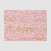 Roze Gouden Witte Confetti Verjaardag Tissuepapier (Voorkant)