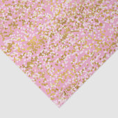 Roze Gouden Witte Confetti Verjaardag Tissuepapier (Detail)