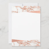 Roze Gouden Witte Marmeren Aangepaste Batchelorett Kaart (Achterkant)