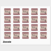 Roze Gouden Zakelijke Dank Je Sticker (Vel)