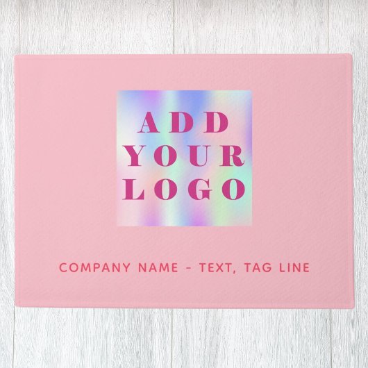 Roze gouden zaken logo deurmat