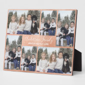 Roze Gouden Zes Foto Collage Plaquette Fotoplaat (Zijkant)