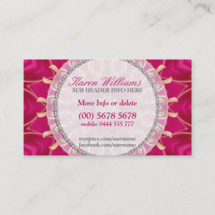Roze Gouden Zonne Ster Visitekaartjes