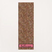 Roze gouden zwarte luipspuiten Afdrukmonogrammen