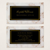 Roze Gouden Zwarte Marmeren Stylist Visitekaartjes (Voorkant /achterkant)