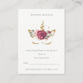 Roze goudflens Baby shower voor luzerne Informatiekaartje (Voorkant)