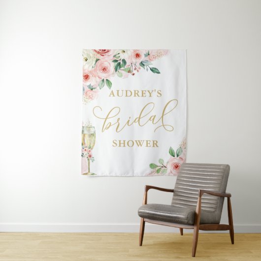 Roze goudflens/Champagne Glass Shower Backdrop Wandkleed (In situ)