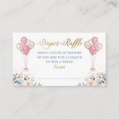 Roze goudflesjes Baby shower Dappere Raffle Ticket Informatiekaartje (Voorkant)