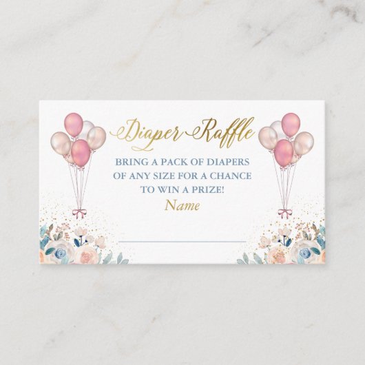 Roze goudflesjes Baby shower Dappere Raffle Ticket Informatiekaartje (Voorkant)