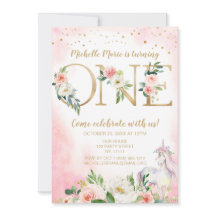  roze goudfloron eerste verjaardag