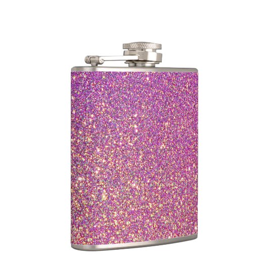 Roze goudfolie van Glitter Faux Heupfles (Rechts)