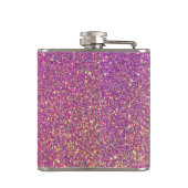 Roze goudfolie van Glitter Faux Heupfles (Achterkant)