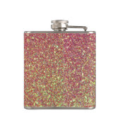 Roze goudfolie van Glitter Faux Heupfles (Achterkant)