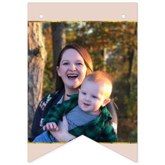 Roze goudfoto van Afstuderen of Jubileum Vlaggetjes (Tweede vlag)