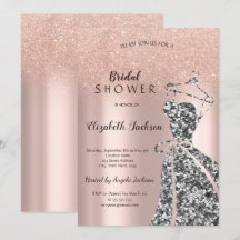 Roze GoudGlitter Bokeh, Pailletten Jurk Bruidsmeis