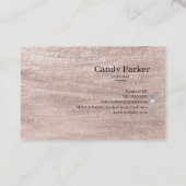 Roze goudglitter marmer achtergrondvector visitekaartje (Achterkant)