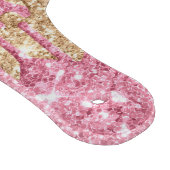 Roze goudglitterdruppels voor epoxyhars  snijplank (Hoek)