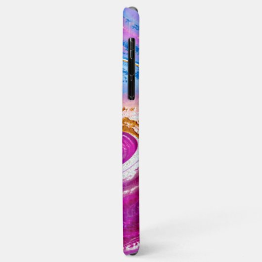 Roze goudglittermarmer van classy Case-Mate iPhone case (Achterkant/links)