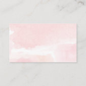 Roze goudgroene baby showers, tapijten informatiekaartje (Achterkant)