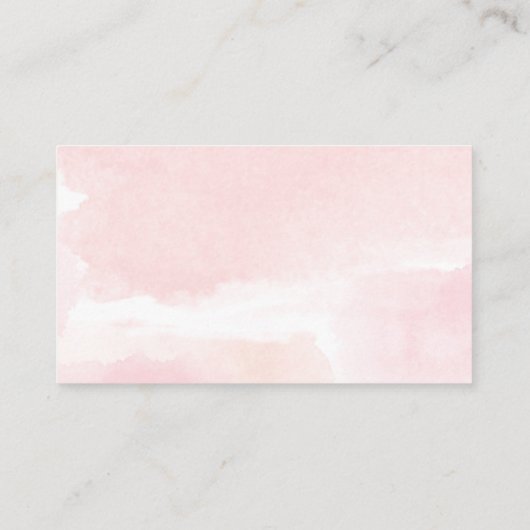 Roze goudgroene baby showers, tapijten informatiekaartje (Achterkant)