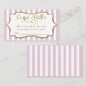 Roze goudhoudende Kaarten Raffle Baby shower (Voorkant / Achterkant)