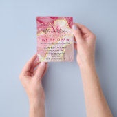 Roze goudhoudende vloeibare Waterverf Alcohol Ink  Flyer (Hand)