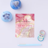 Roze goudhoudende vloeibare Waterverf Alcohol Ink  Flyer (Enkel)