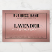 Roze goudkaarsenetiket, kaarsvormig Sticker, afdru Voedselcontainer Etiket (Enkel label)