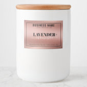 Roze goudkaarsenetiket, kaarsvormig Sticker, afdru Voedselcontainer Etiket (Voorkant)