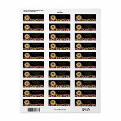 Roze goudkaas print aangepast retouradres etiket (Full Sheet)