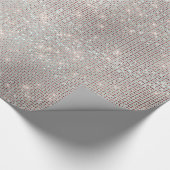 Roze goudkleurig eiwit - sparkly Diamond metallisc Cadeaupapier (Hoek)