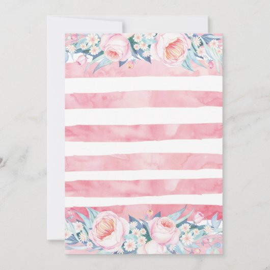 Roze & goudkleurig en zie Baby Shower-uitvindingen Kaart (Achterkant)