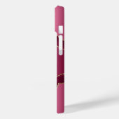 Roze goudkleurig marmer-naamscript Case-Mate iPhone case (Achterkant / Links)