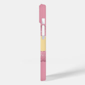 Roze goudkleurig marmer-naamscript Case-Mate iPhone case (Achterkant / Links)