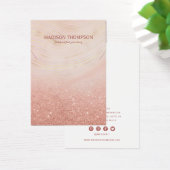 Roze & goudkleurige juwelen-Ketting beeldscherm Visitekaartje (Bureau)