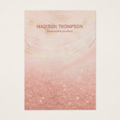 Roze & goudkleurige juwelen-Ketting beeldscherm Visitekaartje (Voorkant)