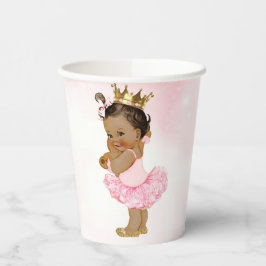  roze goudkleurige prinses Baby shower Papier C Papieren Bekers