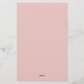 Roze goudkleurige professionele monogramnaam voor briefpapier (Achterkant)