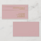Roze goudkleurige Sjabloon Premium - Zijderzijde l Visitekaartje (Voorkant / Achterkant)