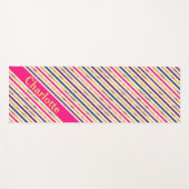 Roze goudkleurige strips Yoga Mat (Voorkant (horizontaal))
